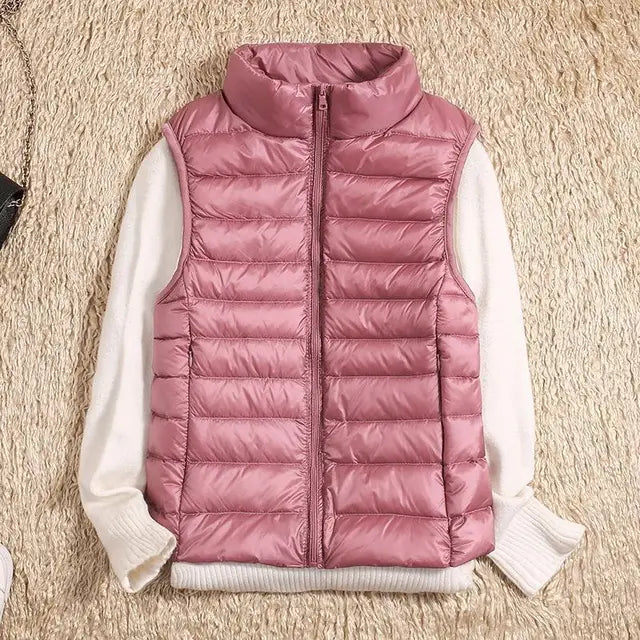 Gilet sans manches en duvet ultra léger pour femmes 1