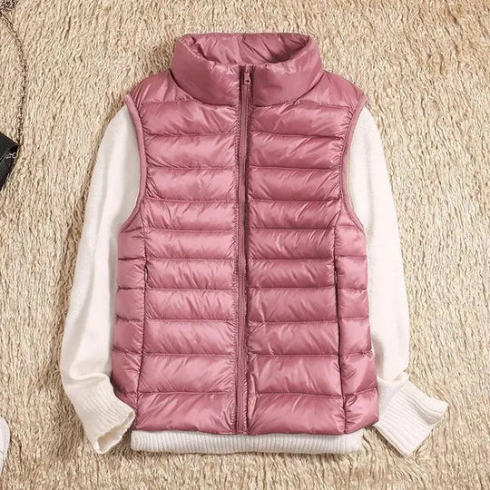 Gilet sans manches en duvet ultra léger pour femmes 1