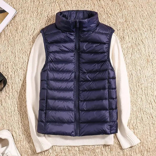 Gilet sans manches en duvet ultra léger pour femmes 11