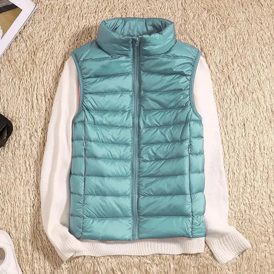 Gilet sans manches en duvet ultra léger pour femmes 3