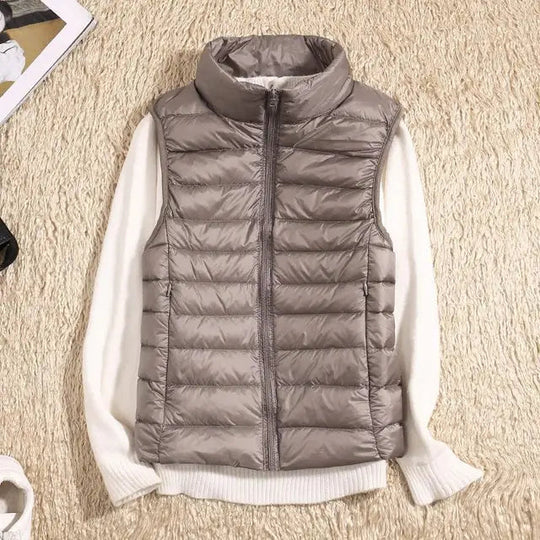 Gilet sans manches en duvet ultra léger pour femmes 4