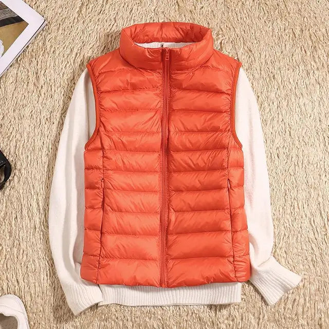 Gilet sans manches en duvet ultra léger pour femmes 5