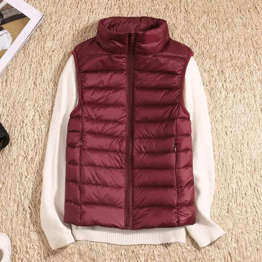 Gilet sans manches en duvet ultra léger pour femmes 9