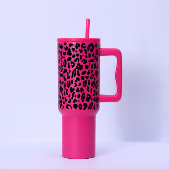 Gobelet Réutilisable Femme Motif Léopard Tendance 6