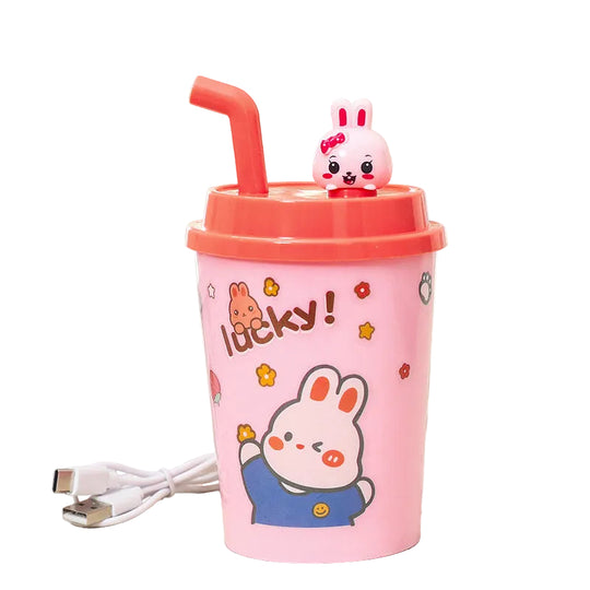 Gobelet Réutilisable Femme avec Paille Intégrée et Design Animal Coloré 0