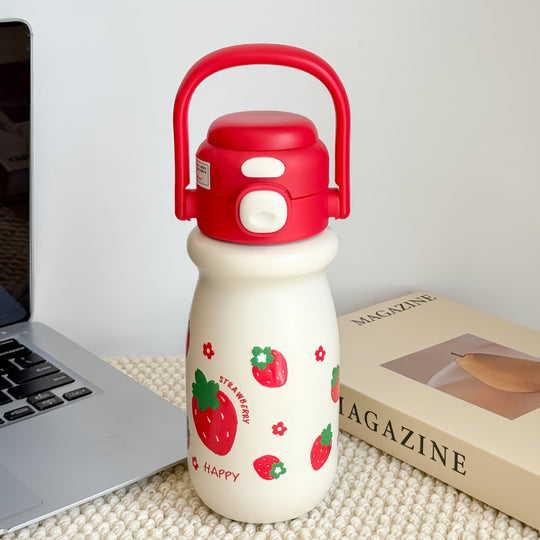Gourde Isotherme 1L Femme Design Fraise Joyeux 0