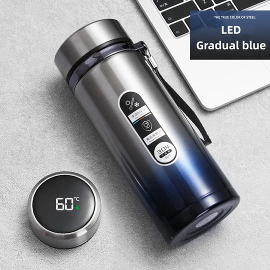Gourde Isotherme 1L avec Affichage de Température LED, Pratique pour Activités de Plein Air 6