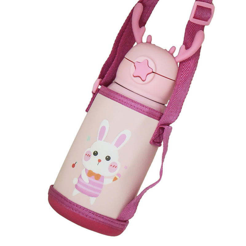 Gourde Isotherme Femme 1L Design Lapin avec Sangle de Transport 1