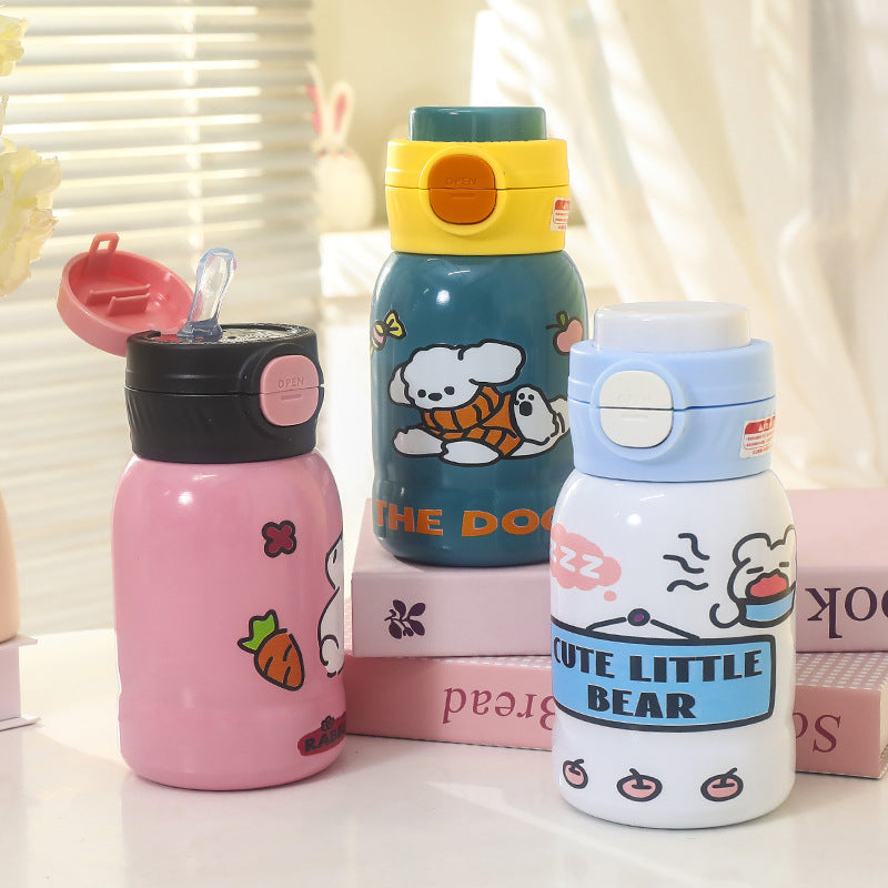 Gourde Unisexe Motif Ours Pratique Bouteille Isotherme Portable 1