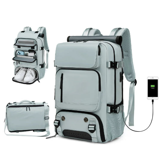 Grand Sac à Dos de Voyage Multifonction avec Port USB 2