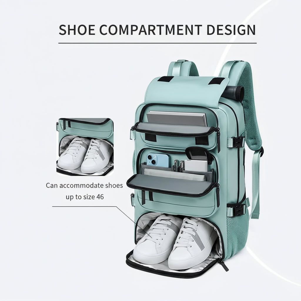 Grand Sac à Dos de Voyage Multifonction avec Port USB 4
