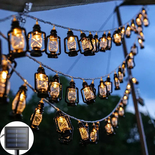 Guirlande Lumineuse LED Solaire Effet Flamme 3