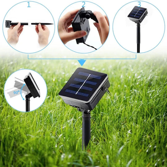 Guirlande Lumineuse LED Solaire Effet Flamme 6
