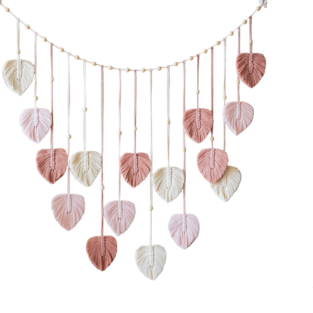 Guirlande de feuilles en macramé pour décoration intérieure 0