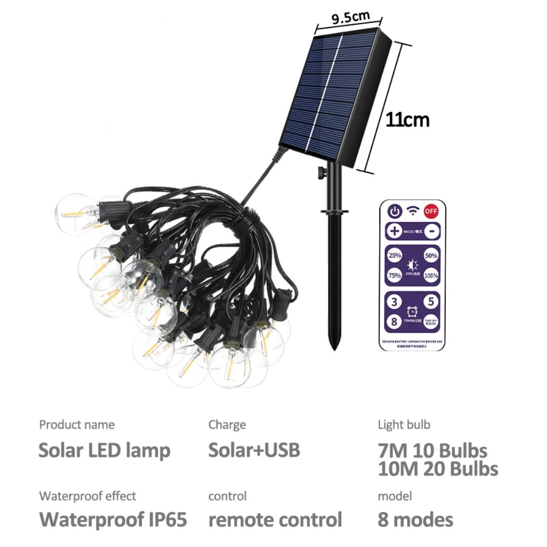 Guirlandes Lumineuses Solaires Extérieures 2