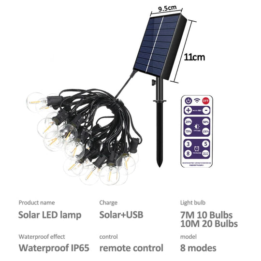 Guirlandes Lumineuses Solaires Extérieures 2