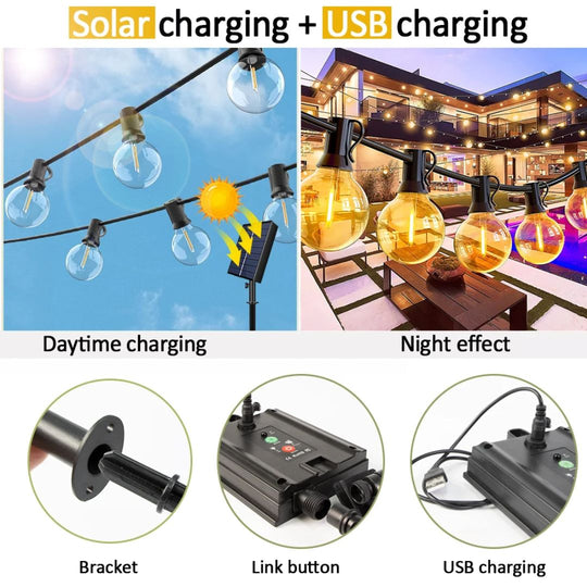 Guirlandes Lumineuses Solaires Extérieures 6