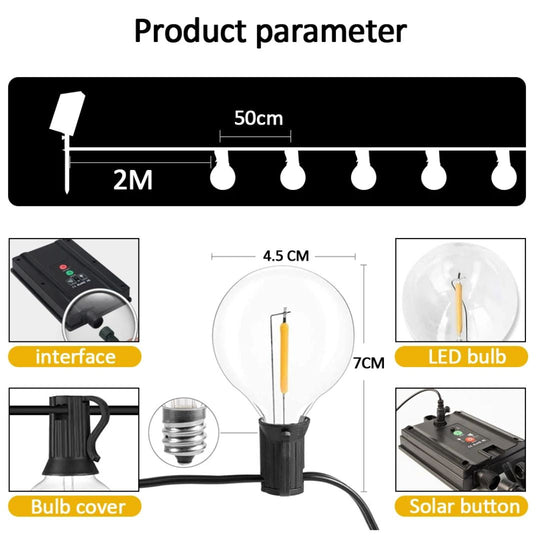Guirlandes Lumineuses Solaires Extérieures 7