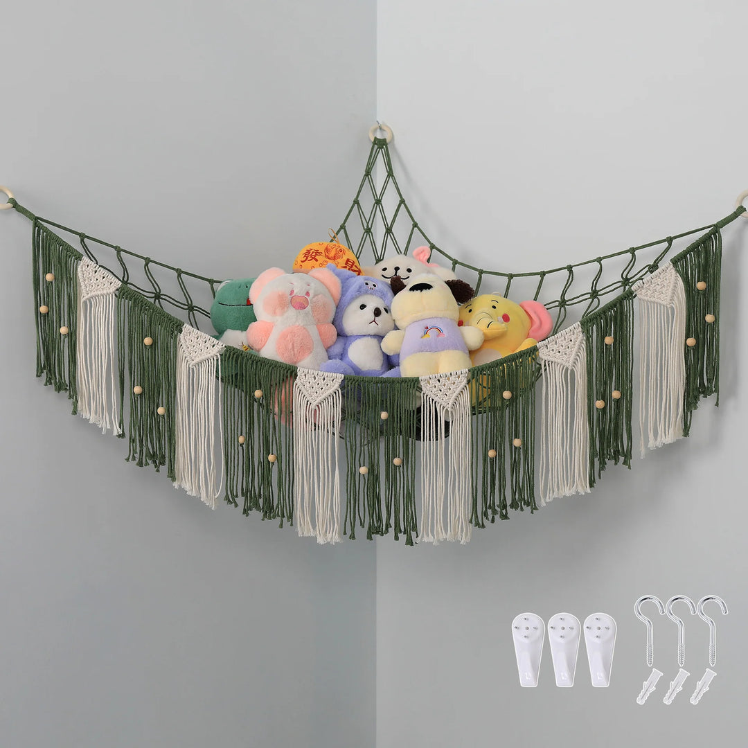 Hamac Mural Bohème avec Rangement Macramé pour Intérieur 1