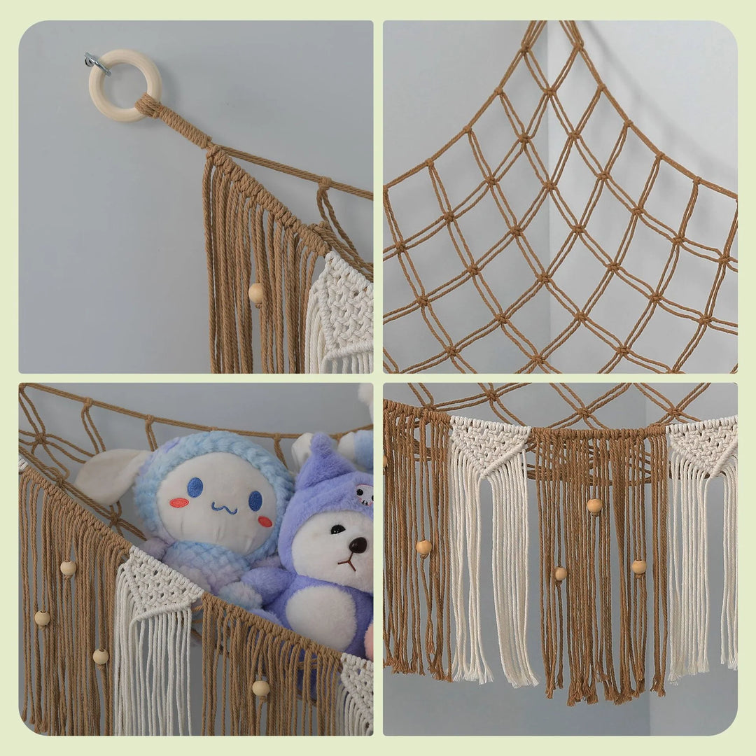 Hamac Mural Bohème avec Rangement Macramé pour Intérieur 4