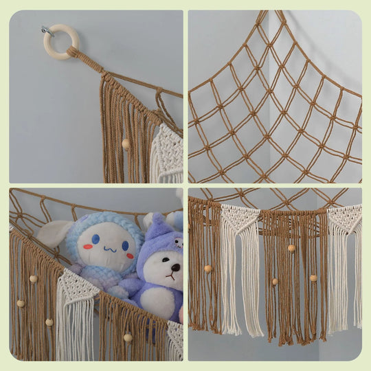 Hamac Mural Bohème avec Rangement Macramé pour Intérieur 4