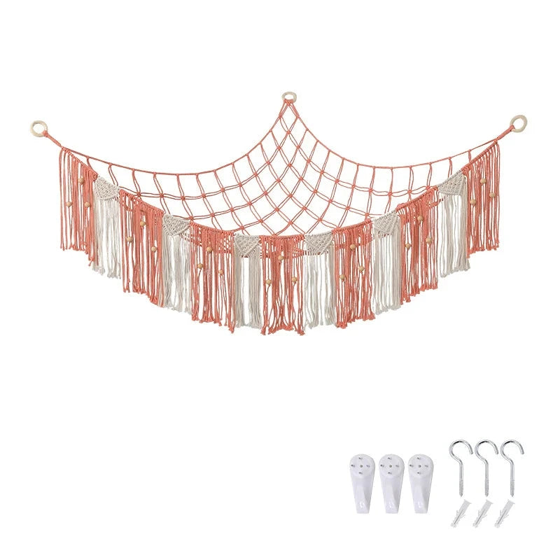 Hamac Mural Bohème avec Rangement Macramé pour Intérieur 8