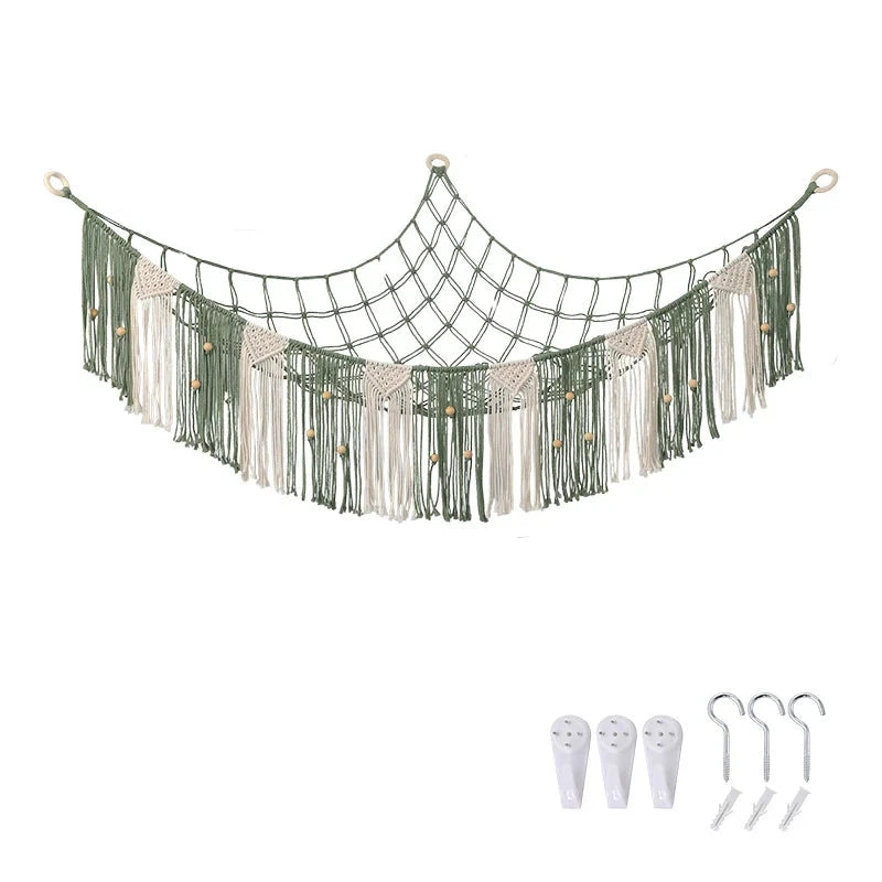Hamac Mural Bohème avec Rangement Macramé pour Intérieur 9