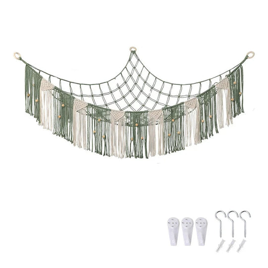 Hamac Mural Bohème avec Rangement Macramé pour Intérieur 9