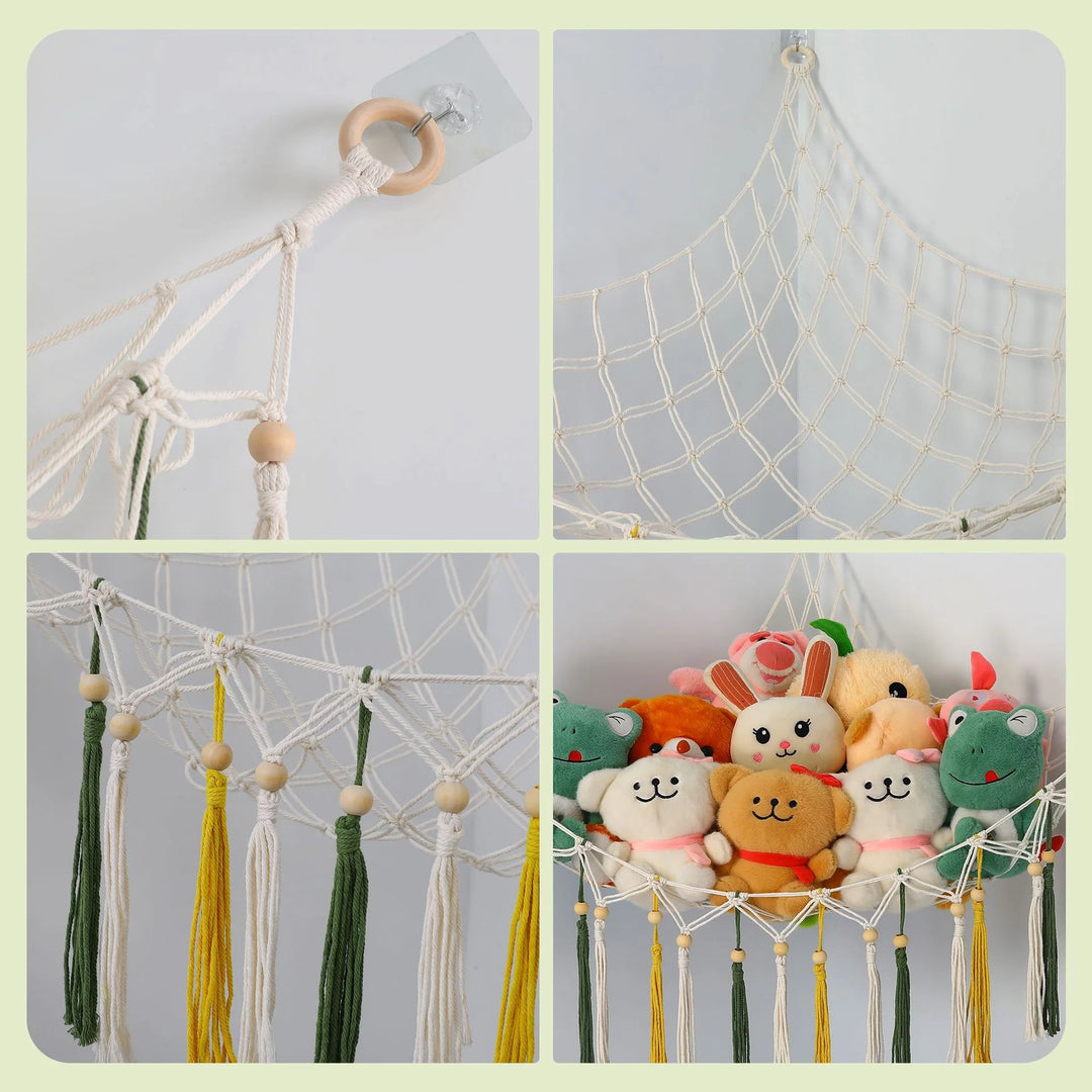 Hamac Mural de Rangement Style Macramé pour Intérieur 4