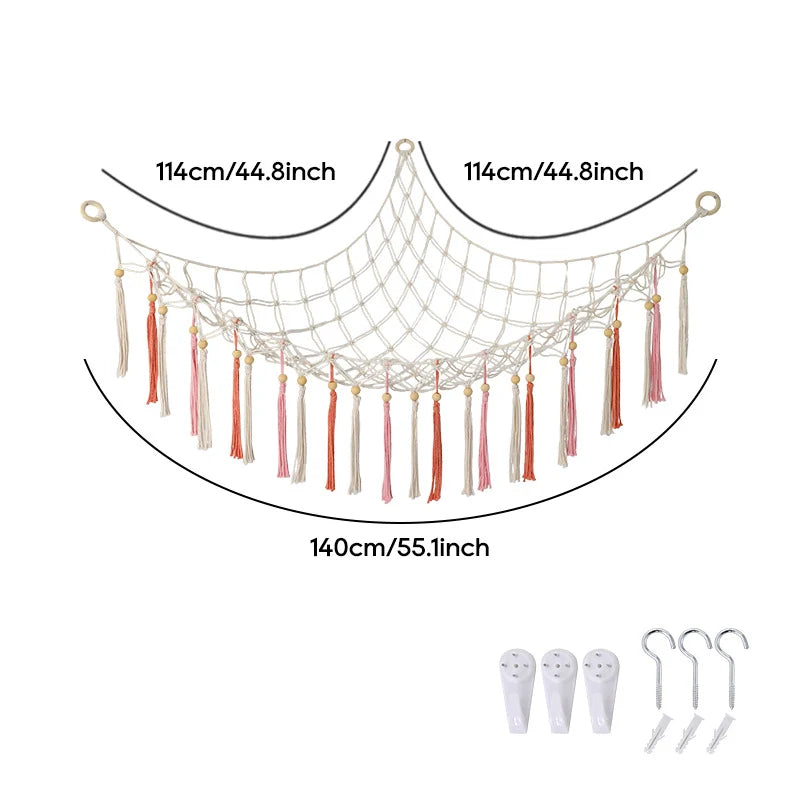 Hamac Mural de Rangement Style Macramé pour Intérieur 8