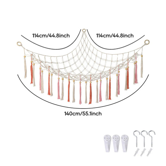 Hamac Mural de Rangement Style Macramé pour Intérieur 8