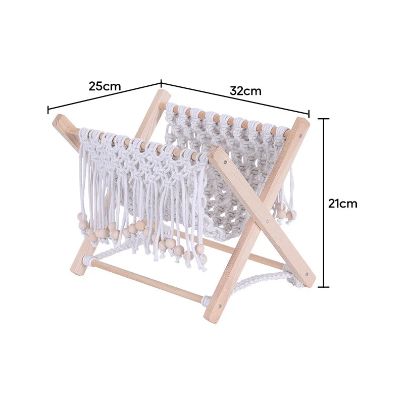Hamac de Rangement Macramé Multifonction pour Intérieur 5