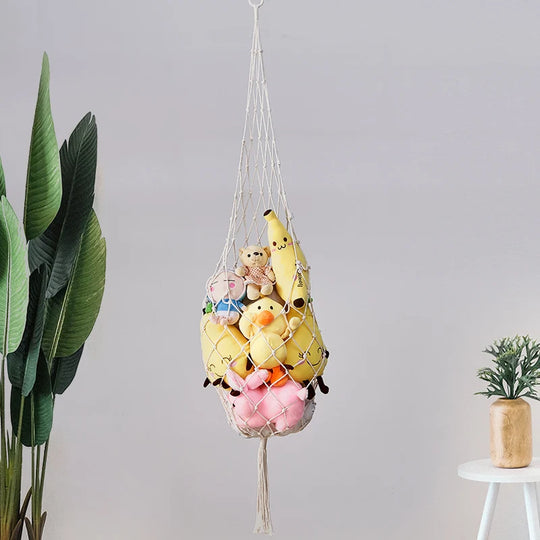 Hamac de rangement tissé pour jouets pratique et décoratif 0