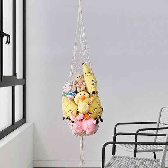 Hamac de rangement tissé pour jouets pratique et décoratif 1