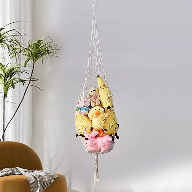Hamac de rangement tissé pour jouets pratique et décoratif 3
