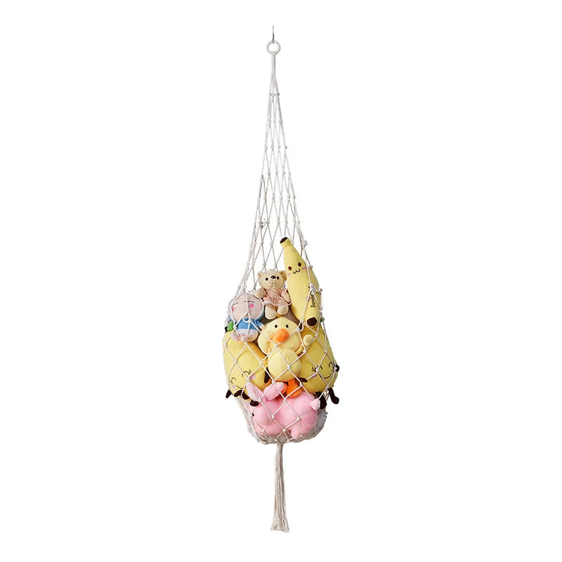 Hamac de rangement tissé pour jouets pratique et décoratif 4