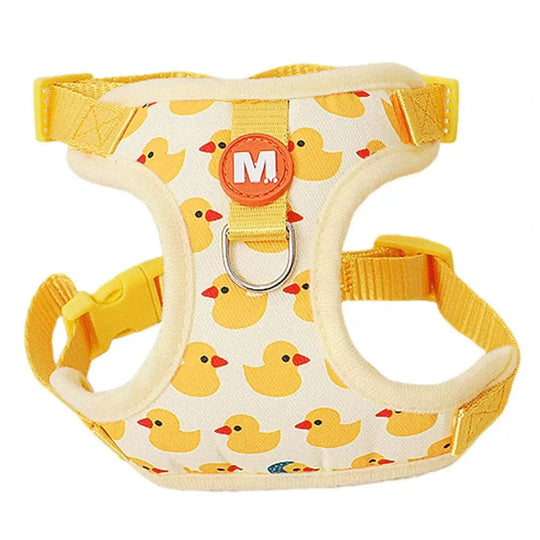 Harnais pour animaux de compagnie avec motif canard jaune 0
