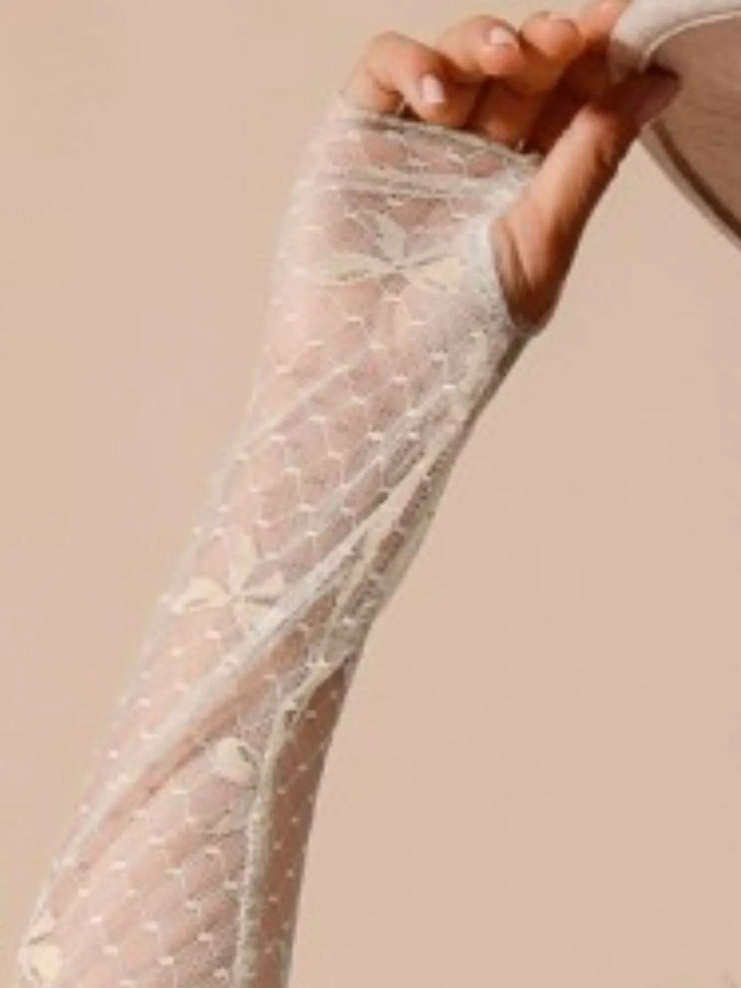 Haut Dentelle Femme Transparent à Motif de Nœud Chic 2