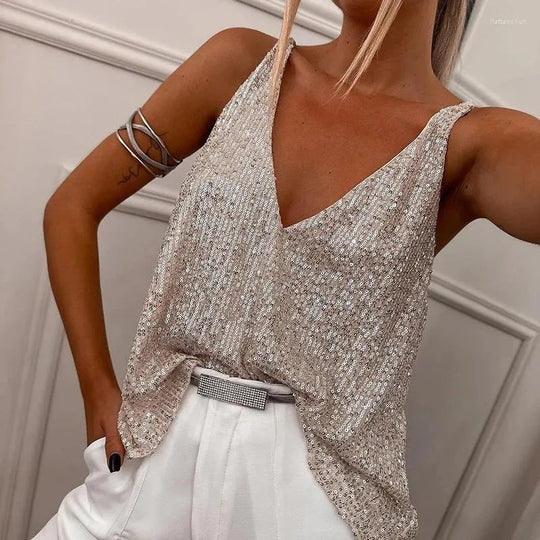 Haut Femme Élégant à Paillettes 2