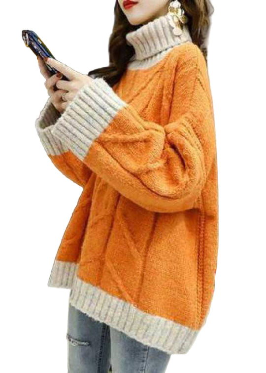 Haut Tricoté à Col Roulé pour Femme Grande Taille 0