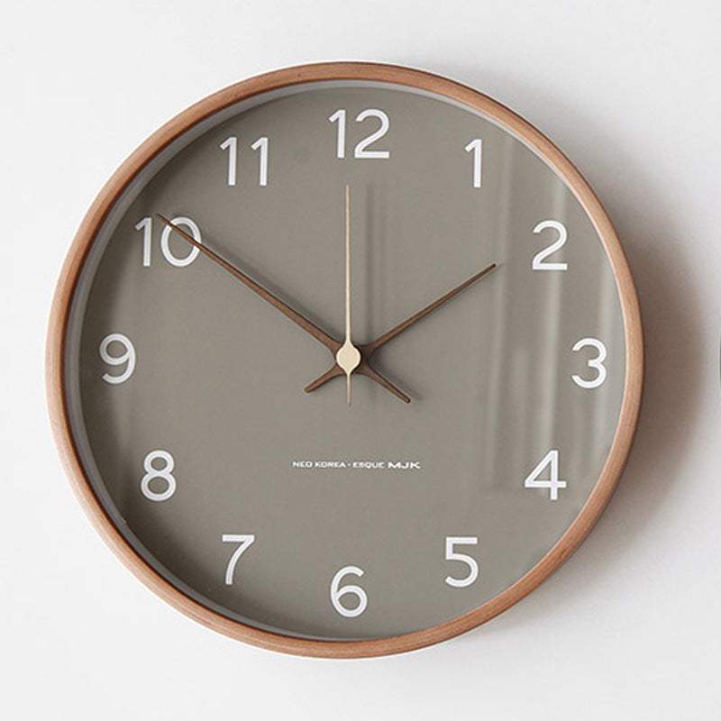 Horloge Murale Analogique Minimaliste en Bois 0