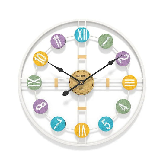 Horloge Murale Design 3D Métal avec Chiffres Romains pour Intérieur 10