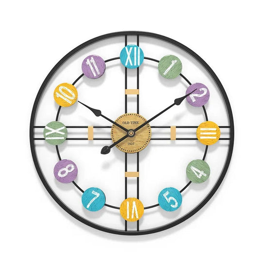 Horloge Murale Design 3D Métal avec Chiffres Romains pour Intérieur 9