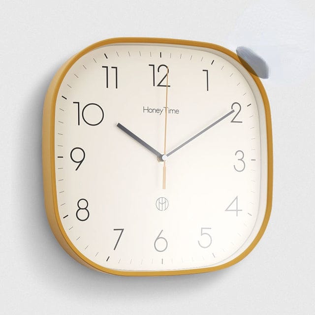 Horloge Murale Design Carrée Ultra Silencieuse Rétro 2