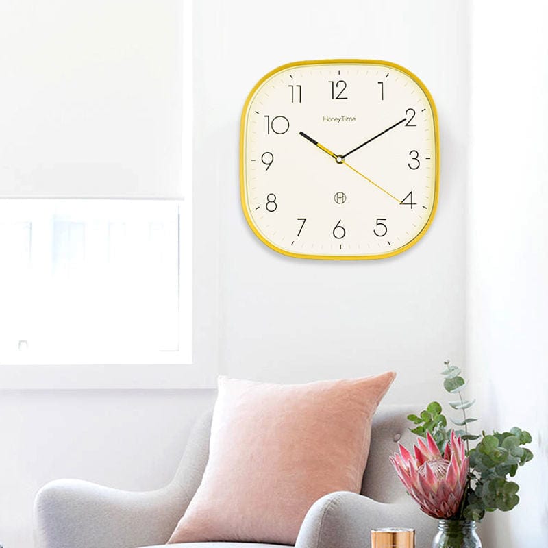 Horloge Murale Design Carrée Ultra Silencieuse Rétro 5