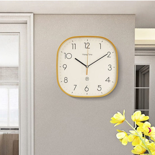 Horloge Murale Design Carrée Ultra Silencieuse Rétro 7