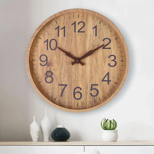 Horloge Murale Design Naturel Silencieuse 30 cm 2