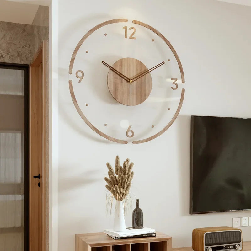 Horloge Murale Design Scandinave Minimaliste avec Mouvement à Quartz Silencieux 0