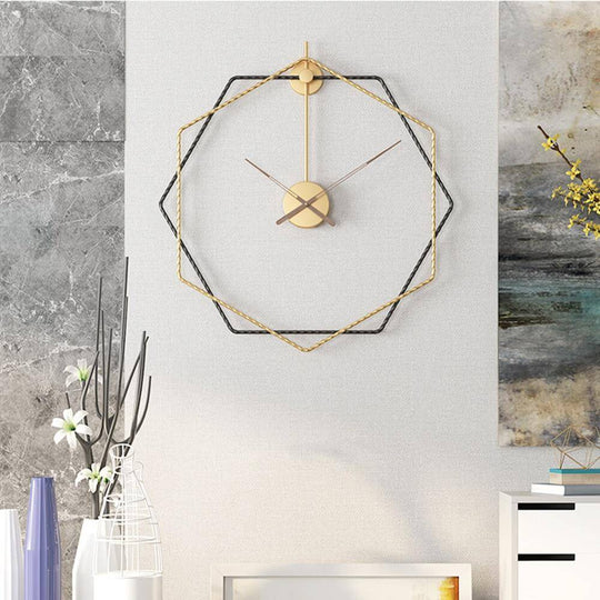 Horloge Murale Européenne Design Géométrique 1