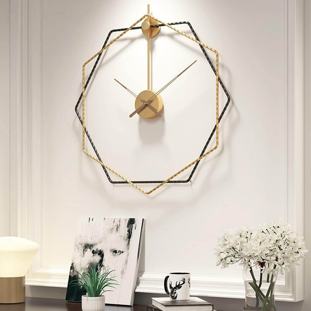 Horloge Murale Européenne Design Géométrique 6